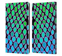 Head Case Designs Aqua Snake Mad Prints Leather Wallet Case Compatible With Amazon Fire Max 11 2023