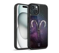 Head Case Designs Aries Nebula Zodiac Symbols Gel Armour Case [Military Grade Protection] Compatible With Apple iPhone 15