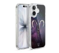 Head Case Designs Aries Nebula Zodiac Symbols Gel Case [Military Grade Protection] Compatible with Apple iPhone 17 and Compatible with MagSafe