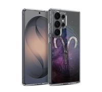 Head Case Designs Aries Nebula Zodiac Symbols Gel Case [Military Grade Protection] Compatible With Samsung Galaxy S26 Ultra