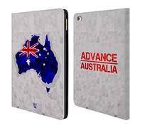 Head Case Designs Australia Geometric Maps Leather Wallet Case Compatible With Apple iPad Air 2 (2014)