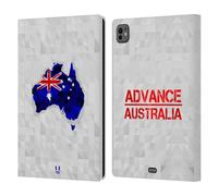 Head Case Designs Australia Geometric Maps Leather Wallet Case Compatible With Apple iPad Pro 11 M4 2024