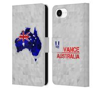 Head Case Designs Australia Geometric Maps Leather Wallet Case Compatible With Apple iPhone 16e