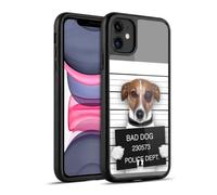 Head Case Designs Bad Dog Mugshot Funny Animals Gel Armour Case [Military Grade Protection] Compatible With Apple iPhone 11