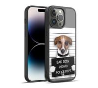 Head Case Designs Bad Dog Mugshot Funny Animals Gel Armour Case [Military Grade Protection] Compatible With Apple iPhone 14 Pro Max