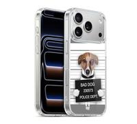 Head Case Designs Bad Dog Mugshot Funny Animals Gel Case [Military Grade Protection] Compatible with Apple iPhone 17 Pro and Compatible with MagSafe
