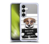 Head Case Designs Bad Dog Mugshot Funny Animals Gel Case [Military Grade Protection] Compatible With Samsung Galaxy S24 5G