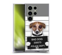 Head Case Designs Bad Dog Mugshot Funny Animals Gel Case [Military Grade Protection] Compatible With Samsung Galaxy S24 Ultra 5G
