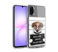 Head Case Designs Bad Dog Mugshot Funny Animals Gel Case [Military Grade Protection] Compatible With Samsung Galaxy A07
