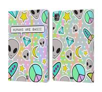 Head Case Designs Basic Humans Aliens Leather Wallet Case Compatible With Apple iPad Pro 13 M4 2024