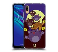 Head Case Designs Bat Full Halloween Kawaii Soft Gel Case and Matching Wallpaper Compatible With Huawei Y6 Pro (2019)