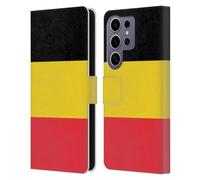 Head Case Designs Belgium Belgian België Belgique Football World Flags Group 2 Leather Wallet Case Compatible with Samsung Galaxy S25 Ultra