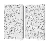 Head Case Designs Bichon Frise Dog Breed Patterns 4 Leather Wallet Case Compatible With Apple iPad Air 13 2024/2025