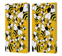 Head Case Designs Big Bee Bugged Life Leather Wallet Case Compatible With Amazon Fire 7 2022