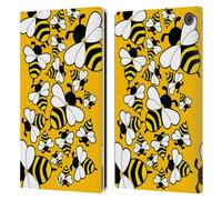 Head Case Designs Big Bee Bugged Life Leather Wallet Case Compatible With Amazon Fire Max 11 2023