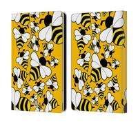 Head Case Designs Big Bee Bugged Life Leather Wallet Case Compatible With Amazon Kindle Paperwhite 6