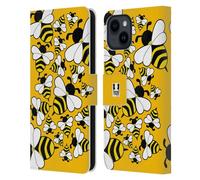 Head Case Designs Big Bee Bugged Life Leather Wallet Case Compatible With Apple iPhone 15