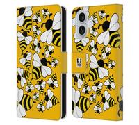 Head Case Designs Big Bee Bugged Life Leather Wallet Case Compatible With Apple iPhone 16