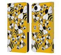 Head Case Designs Big Bee Bugged Life Leather Wallet Case Compatible With Apple iPhone 16e