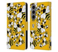 Head Case Designs Big Bee Bugged Life Leather Wallet Case Compatible With Samsung Galaxy S25