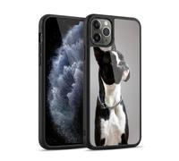 Head Case Designs Black And White Dog Boxer Popular Dog Breeds Gel Armour Case [Military Grade Protection] Compatible With Apple iPhone 11 Pro Max