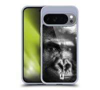 Head Case Designs Black And White Gorilla Wildlife Gel Case [Military Grade Protection] Compatible with Google Pixel 10 and Compatible with MagSafe