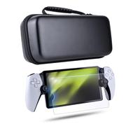 Head Case Designs Black Hard Storage Travel Carry Case and Screen Protector Compatible with Sony PS5 Playstation PS Portal
