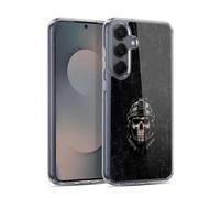 Head Case Designs Black Helmet Skull Football USA American Flag Gel Case [Military Grade Protection] Compatible with Samsung Galaxy S25 and Compatible with MagSafe