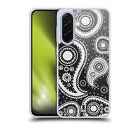 Head Case Designs Black Paisley Patterns Series 2 Gel Case [Military Grade Protection] Compatible With Samsung Galaxy A36 5G