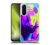 Head Case Designs Black Rhino Running Wild Pop Prints Gel Case [Military Grade Protection] Compatible With Samsung Galaxy A36 5G