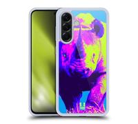 Head Case Designs Black Rhino Running Wild Pop Prints Gel Case [Military Grade Protection] Compatible With Samsung Galaxy A56 5G
