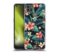 Head Case Designs Bloom Tropical Prints Soft Gel Case and Matching Wallpaper Compatible With Motorola Moto G9 Power