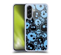 Head Case Designs Blue Jazzy Skulls Gel Case [Military Grade Protection] Compatible With Samsung Galaxy A56 5G
