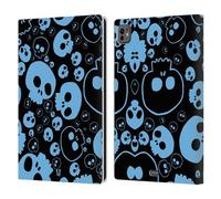 Head Case Designs Blue Jazzy Skulls Leather Wallet Case Compatible With Apple iPad Pro 11 M4/M5 2024/2025