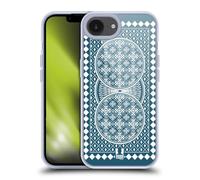 Head Case Designs Blue Playing Card Tabletop Games Gel Case [Military Grade Protection] Compatible with Apple iPhone 16e and Compatible with MagSafe