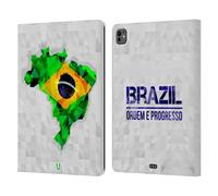 Head Case Designs Brazil Geometric Maps Leather Wallet Case Compatible With Apple iPad Pro 13 M4 2024