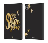 Head Case Designs Brightest Grand As Gold Leather Wallet Case Compatible With Apple iPad Pro 11 M4 2024