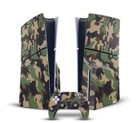 Head Case Designs Brown And Green Camo Camouflage Vinyl Sticker Gaming Skin Decal Cover Compatible With Sony PlayStation 5 PS5 Slim Disc Edition Console & DualSense Controller