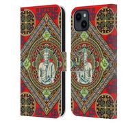 Head Case Designs Buddha Tibetan Pattern Leather Wallet Case Compatible With Apple iPhone 15 Plus