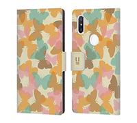 Head Case Designs Butterfly Translucencies - Sal Ed Leather Book Wallet Case Cover Compatible With Xiaomi Mi Mix 2S