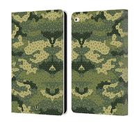 Head Case Designs Camo Green Floral Camo Print Leather Wallet Case Compatible With Apple iPad Air 2 (2014)
