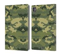 Head Case Designs Camo Green Floral Camo Print Leather Wallet Case Compatible With Apple iPad Pro 11 M4/M5 2024/2025