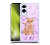 Head Case Designs Cat Animal With Offspring Gel Case [Military Grade Protection] Compatible With Samsung Galaxy S25 Edge