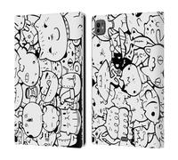 Head Case Designs Cats Doodle Galore Leather Wallet Case Compatible With Apple iPad Pro 11 M4/M5 2024/2025