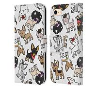 Head Case Designs Chihuahua Dog Breed Patterns Leather Wallet Case Compatible With Apple iPhone 7/8 / SE 2020 & 2022