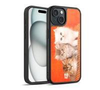 Head Case Designs Chinchilla Persian Fluffy Kittens Cats Gel Armour Case [Military Grade Protection] Compatible With Apple iPhone 15