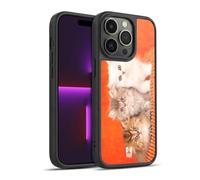 Head Case Designs Chinchilla Persian Fluffy Kittens Cats Gel Armour Case [Military Grade Protection] Compatible With Apple iPhone 14 Pro