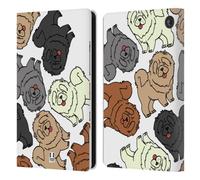 Head Case Designs Chow Chow Dog Breed Patterns 4 Leather Wallet Case Compatible With Amazon Fire 7 2022