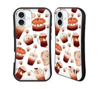 Head Case Designs Chow Chow Kawaii Puppies And Sweets Hybrid Case Compatible With Apple iPhone 16 Plus
