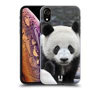 Head Case Designs Close-Up Panda Wildlife Hard Back Case and Matching Wallpaper Compatible With Apple iPhone XR